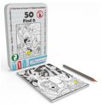  50 de provocari, Gaseste detaliul, joc interactiv pentru copii, 50 cartonase in cutie metalica (NBN000CW0301)