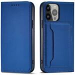 Hurtel Husa Magnet Card Case for iPhone 13 cover card wallet card stand blue - vexio