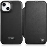 ICARER Husa iCarer CE Premium Leather Folio Case iPhone 14 magnetic flip case MagSafe black (WMI14220713-BK) - vexio