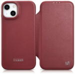 ICARER Husa iCarer CE Premium Leather Folio Case iPhone 14 magnetic flip case MagSafe red (WMI14220713-RD) - vexio