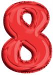  Balon, folie aluminiu, rosu, cifra 8, 40 cm RB31382