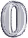  Balon, folie aluminiu, argintiu, cifra 0, 40 cm RB31354