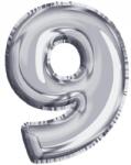  Balon, folie aluminiu, argintiu, cifra 9, 81 cm RB31403