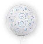Tuban Balon transparent - albastru 45 cm, cifra 3, baieti Tuban RB31204