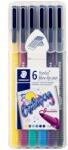 STAEDTLER Маркери Triplus 323 Galaxy 6 цвята