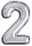  Balon, folie aluminiu, argintiu, cifra 2, 81 cm RB31396