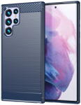Hurtel Husa Carbon Case for Samsung Galaxy S23 Ultra flexible silicone carbon cover blue - pcone