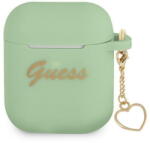 GUESS Husa Guess GUA2LSCHSN AirPods cover green/green Silicone Charm Heart Collection - pcone