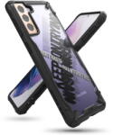Ringke Husa Ringke Fusion X Design durable PC Case with TPU Bumper for Samsung Galaxy S21+ 5G (S21 Plus 5G) black (Cross) (XDSG0053) - pcone