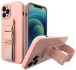 Hurtel Husa Rope case Gel Case with Chain Lanyard Handbag Lanyard Xiaomi Redmi 10X 4G / Xiaomi Redmi Note 9 Pink - pcone