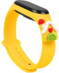 Hurtel Strap Xmas Wristband for Xiaomi Mi Band 6 / Mi Band 5 Christmas Silicone Strap Bracelet Yellow (house) - pcone