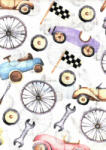  Mintás textil pelenka 1db-os - retro cars - babastar