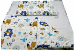 Babakirály Gyermek ágynemű szett Bébi méret, Erdei állatok, kék 75 * 100 cm (2 db/sz) - diaper