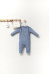 BabyJem Set salopeta cu caciulita cu urechiuse pentru bebelusi ursulet, tongs baby (culoare: albastru, marime: 0-3 luni) - bekid - 78,29 RON