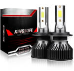 LTC Kit 2 becuri auto LED, KingSofe, Soclu H7, putere set 72W, 12.000 lumeni