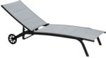 HORECANO HG-Шезлонг 4 позиционен с колела 193x61xh30cm АНТРАЦИТ (40597TF-WHEEL-A) (0195144)