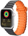 Dux Ducis Strap (Armor Version) Strap for Apple Watch Ultra, SE, 8, 7, 6, 5, 4, 3, 2, 1 (49, 45, 44, 42 mm) Silicone Magnetic Band Bracelet Black Orange - vexio