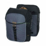 Basil dupla táska Miles Double Bag, Universal Bridge system, fekete szürke - kerekparabc