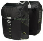 Basil dupla táska Miles Double Bag, Universal Bridge system, fekete lime - kerekparabc