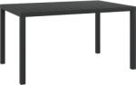 vidaXL Masă de grădină, negru, 150 x 90 x 74 cm, aluminiu și WPC (42791)