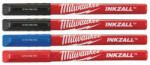 Milwaukee Inkzall jelölőfilckészlet, 0, 6 mm hegyű, 4 db, színes (48223165)
