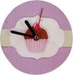  Ceasuri decorative Ceas de perete fara rama COOKIES - 1 SMALL CUPCAKE, diametru 12, 5 cm x 0.5 cm, suport magnetic (701970191140302)