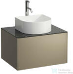 Laufen Sonar 57, 5 cm széles 1 fiókos alsószekrény H812340, H812341, H812342, H812343 mosdóhoz, Titanium&Nero Marquina H4054050341421 (H4054050341421)