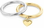 Calvin Klein Romantikus acél bicolor gyűrű készlet Captivate 35000326 (Kerület 52 mm)