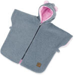 MT MTT Autós maci kabát - Szürke - Rózsaszín kapucnival - babylion