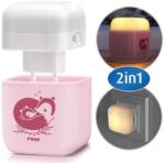 reer 2in1 SleepLight éjjeli fény konnektorba tölthető, szabadon használható rózsaszín rókás