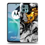 Picasee Husă transparentă din silicon pentru Motorola Moto G72 - Black Gold 2