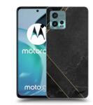 Picasee Husă neagră din silicon pentru Motorola Moto G72 - Black tile