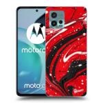 Picasee Husă transparentă din silicon pentru Motorola Moto G72 - Red black