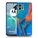 Picasee Husă transparentă din silicon pentru Motorola Moto G72 - Rainbow