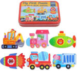  Set 6 puzzle in cutie metalica rosie- VEHICULE 1 (101412) Puzzle