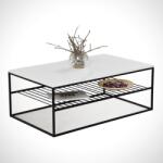 ASIR GROUP Масичка за кафе ETNA 43x95 cм бяла/черна (AS0898)