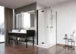 Radaway Nes Black KDJ-B szögletes fekete zuhanykabin 80x90 átlátszó jobbos (4612)