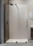 Radaway Furo Black Walk-in fekete zuhanyfal 80 átlátszó balos (3013)