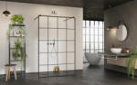 Radaway Modo New Black I Factory Walk-in fekete zuhanyfal 120 átlátszó (2606)