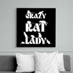 printfashion Crazy Rat Lady - Vászonkép - Fekete (12748008)