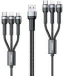 REMAX Jany Series multi-functional 6in1 USB cable - micro USB + USB Type C + Lightning / micro USB + USB Type C + Lightning 2m black (RC-124) - vexio