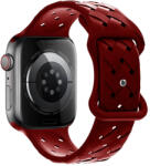 Hoco Curea silicon Hoco Flexible Bamboo compatibila cu Apple Watch 1/2/3/4/5/6/SE, 38/40/41mm, Rosu