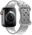 Hoco Curea silicon Hoco Flexible Bamboo compatibila cu Apple Watch 1/2/3/4/5/6/SE, 38/40/41mm, Alb
