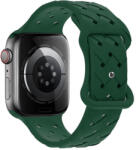 Hoco Curea silicon Hoco Flexible Bamboo compatibila cu Apple Watch 1/2/3/4/5/6/SE, 38/40/41mm, Verde pin