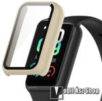  Okosóra műanyag védő tok / keret - ELEFÁNTCSONTFEHÉR - 9H edzett üveg előlap védő is! - Xiaomi Amazfit Band 7