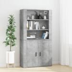 vidaXL Dulap înalt, gri beton, lemn compozit (3185363) Comoda