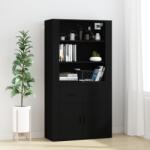 vidaXL Dulap înalt, negru, lemn compozit (3185376) Comoda