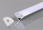 OPTONICA АЛУМИНИЕВ ПРОФИЛ ЪГЪЛ ЗА LED ЛЕНТА СИВ L=2m 16x16x10.5mm (5150)