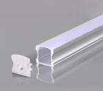 OPTONICA АЛУМИНИЕВ ПРОФИЛ ЗА LED ЛЕНТА СИВ L=2m 17.2x14.4x12mm (5175)