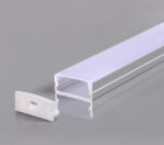 OPTONICA АЛУМИНИЕВ ПРОФИЛ ЗА LED ЛЕНТА СИВ L=2m 23.5x10x21.5mm (5183)